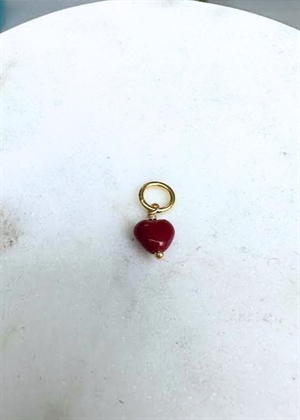 French mini heart pendant Wine Pico 